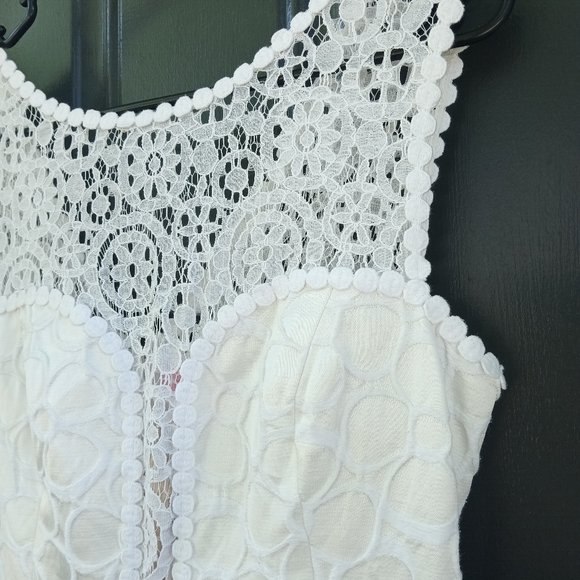 Lilly Pulitzer Dress Womens 4 Off White Raegan Sleeveless Lace Fit Flare Bridal - Picture 9 of 16